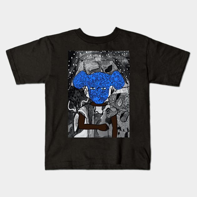 Explore NFT Character - FemaleMask Mystery Night with Doodle Eyes on TeePublic Kids T-Shirt by Hashed Art